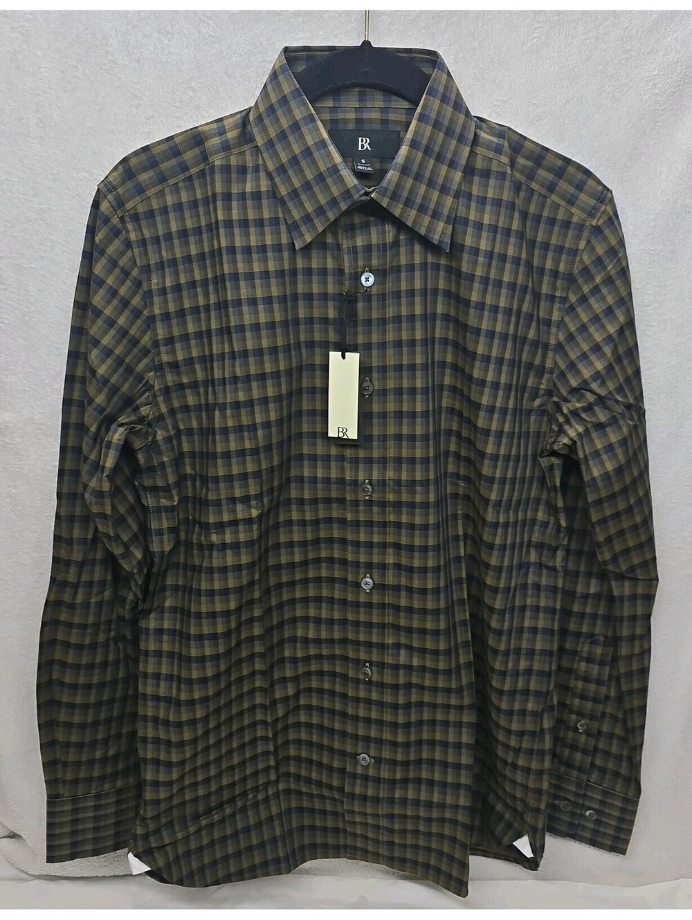 Banana Republic Shirt Men Small Slim Fit Plaid Button Down Long Sleeve NEW